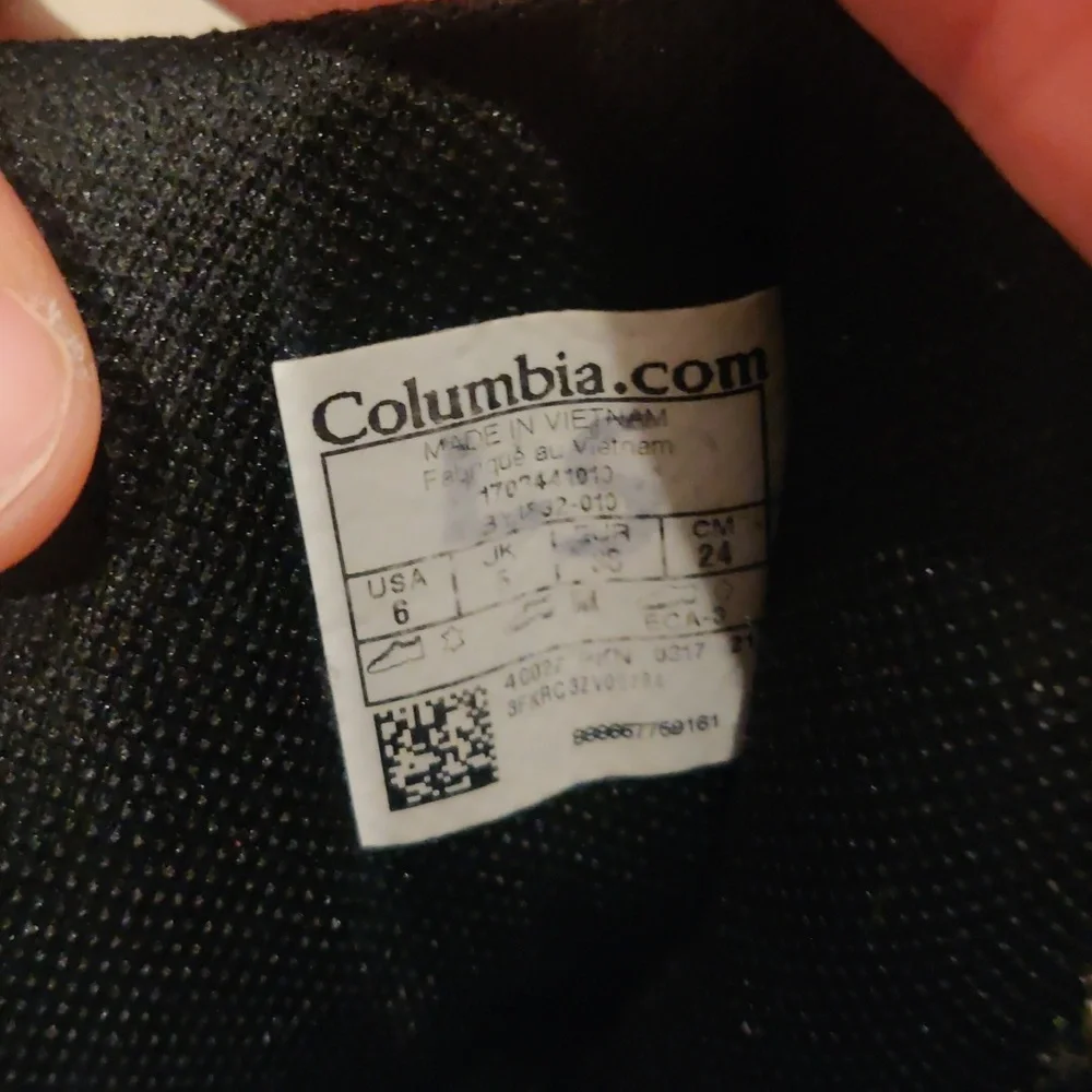 Columbia Bugaboot III 200 Grams Youth Black/Blue Winter Waterproof Boots Size 6